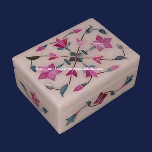 Nouvelle qualité moderne traditionnelle meilleure boîte d'incrustation de marbre de qualité supérieure de conception avec nacre pour la boîte-cadeau de stockage de bijoux - Product Image 4