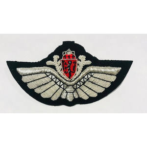 Épaulettes de pilote norvégien en fils d'argent massif - Product Image 1