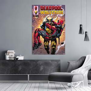Póster de Marvel Comics de Deadpool y Wolverine 1, Impresión Digital en Poliéster, Decoración Colgante - Product Image 3