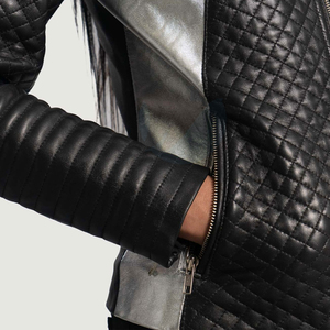 Chaqueta bomber de piel auténtica de oveja para mujer al por mayor, de punto, impermeable, ecológica, moda de invierno - Product Image 6