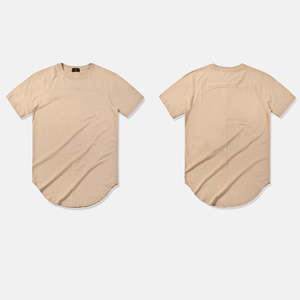 Wholesale <b>Men's</b> Slim Fit <b>Curved</b> <b>Hem</b> Scoop Bottom Breathable Casual <b>T</b>-<b>Shirt</b> New Arrival Polyester/Cotton - Product Image 3