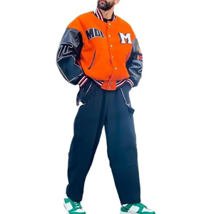 Chaqueta universitaria de béisbol personalizada de alta calidad para hombre, manga de cuero con soporte Premium, parches de chenilla de gran venta, opciones al por mayor - Product Image 4