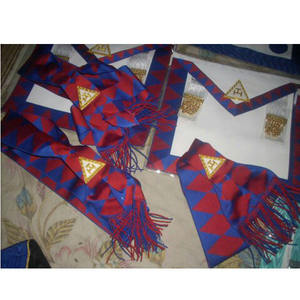 Tabliers de maître maçon Tablier maçonnique de haute qualité Emblème de broderie Regalia 100% AGNEAU ET BRODÉ à la main 2025 - Product Image 4