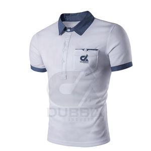 Polos grande taille pour hommes Vente en gros 100% coton Polos en polyester pour hommes Polos à manches courtes Ringer T-Shirt - Product Image 1