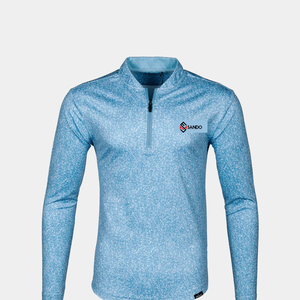 Haute qualité hommes demi-fermeture éclair hauts actifs Compression Fitness Golf haut de course à la mode col montant 1/4 Zip réversible coupe-vent - Product Image 6