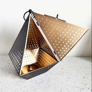 Best Sale Metal Dotted Textured <b>Black</b> Hanging And Table Candle <b>Lantern</b> For Wedding Favor Garden Home Use - Product Image 5