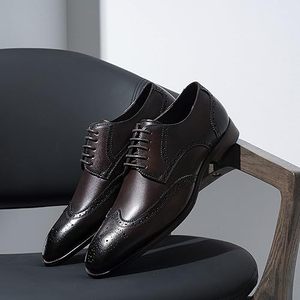 Zapatos formales de cuero genuino para hombre de alta calidad, zapatos para caminar, botas hechas a mano, zapatos británicos para estudiantes, logotipo personalizado - Product Image 2