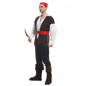 Costume de pirate pour homme adulte, Captain Jack Sparrow, pour Halloween, carnaval des Caraïbes, fête costumée, cosplay - Product Image 3