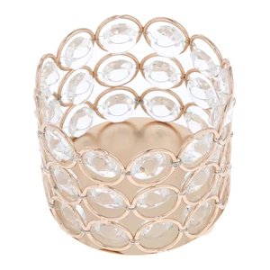 Portavelas votivo con cuentas de cristal de Metal plateado de diseño único para Decoración de mesa de hogar y boda centro de mesa - Product Image 6