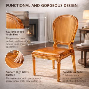 Hot Sales Cheap Durable Plastic Frame Wood Grain Color Wedding <strong>Chairs</strong> for Outdoor Use - Product Image 5