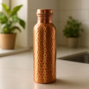 Botella de Almacenamiento de Agua de Gran Capacidad, Ecológica, de Cobre Puro de Primera Calidad |   Botella de Cobre Modern Wellness para el Hogar y la Oficina, Baja Temperatura - Product Image 1