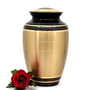 Cremación humana hecha de metal negro con urna de cremación para adultos de recuerdo para cenizas humanas Urnas de entierro funerario Exhibición de urnas de entierro - Product Image 5