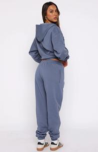 ชุดเซ็ทลำลองผู้หญิง 2 ชิ้น สำหรับฤดูหนาว ผ้าเนื้อหนา ปักลาย ชุดสเวตเตอร์แบบมีฮู้ด ผ้าไนลอน/คอตตอน ทรงหลวม สั่งทำได้ - Product Image 3