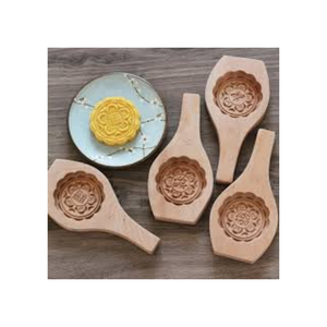 แม่พิมพ์ขนมไหว้พระจันทร์ทำจากไม้บีชทรงกลมแกะสลักจากเวียดนามสำหรับเทศกาลกลางฤดูใบไม้ร่วง2024 - Product Image 2