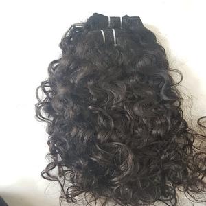 Extensions de cheveux humains ondulés vierges Remy d'Inde du Sud, 100 % bruts, tissage double trame à la machine - Product Image 1