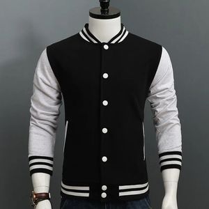 แจ็กเก็ตเบสบอลวิทยาลัยสำหรับผู้ชายผู้หญิงเสื้อโค้ทแขนสีเทาบางสีเขียวส้มน้ำเงินอ่อนแดงแดงโลโก้ตามสั่ง - Product Image 5