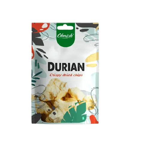 Chips de Durian secos de alta calidad 100% sabor natural de Durian listos para exportar de la marca OLMISH