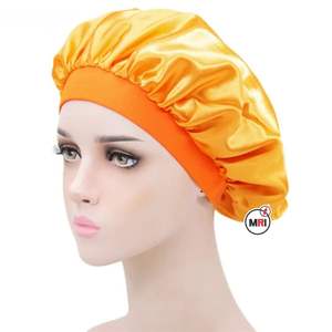 Bonnet à cheveux en satin vente en gros impression par sublimation Pantone couleur unie motif de style logo personnalisé occidental pièces poids - Product Image 3