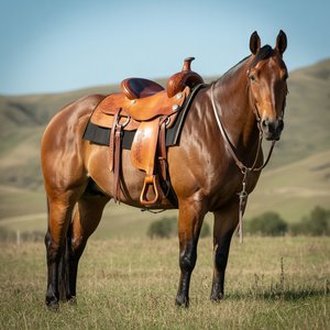 Selles de cheval réglables avec siège profond Étriers en cuir occidental faits à la main OEM Vente en gros Fourniture d'embouts équestres Arbre en bois - Product Image 3