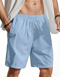 New Summer Polyester/Cotton High Plus Size Breathable Solid Color <b>Lightweight</b> Casual Jogging <b>Shorts</b> Men Daily Loose Sweatpants - Product Image 1