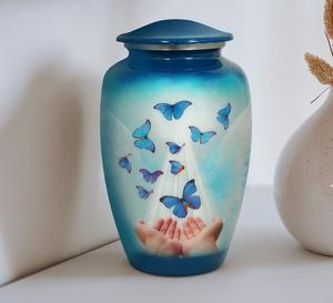 Urnes de crémation papillon pour cendres humaines Grandes mini urnes de crémation en aluminium pour adultes Urnes funéraires souvenirs pour cendres - Product Image 2