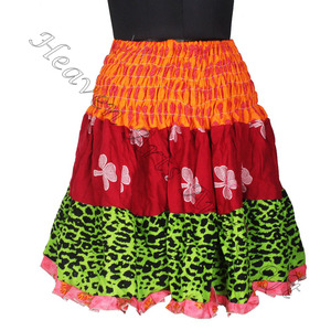 Gypsy Indian Patchwork Mini Rara Hippy Boho Festival falda Boho elegante MS061 parche algodón Mini falda Sexy para ropa de verano - Product Image 6