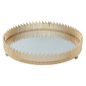 Attractive metal and <b>mirror</b> glass <b>tray</b> with modern design for elegant tea serving and decorative displays - Product Image 1