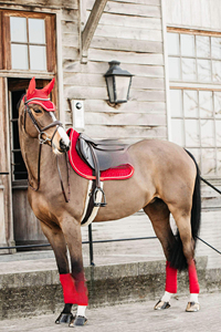 Almohadilla de sillín de caballo profesional de alta calidad, proveedor personalizado, almohadilla de sillín de salto con forro de algodón, almohadilla de sillín de equitación de polialgodón - Product Image 2