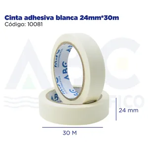 Nastro adesivo bianco 24mm * 30m per vernici artistiche - Product Image 2