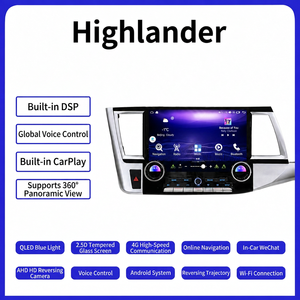 Autoradio Android 12,6 pouces avec <span class=keywords><strong>lecteur</strong></span> <span class=keywords><strong>DVD</strong></span> pour Toyota Highlander 2015-2021, écran tactile de navigation avec caméra de recul 360° - Product Image 3