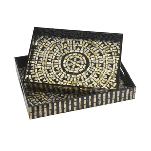 Ustensiles de cuisine vietnamiens en gros nacre plateau de service pour café plateau de fruits fabriqué à la main bon prix - Product Image 3