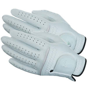 Guantes de golf para zurdos personalizados de primera calidad para hombre, cómodos guantes de golf de piel de oveja Cabretta para adultos con guantes de golf de cuero genuino para deportes - Product Image 1