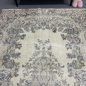 Alfombra Vintage Grande de 5.7x9.9 pies, Alfombra Marroquí Azul Turco - Product Image 3