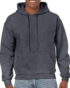 Vente en gros de sweats à capuche surdimensionnés en coton épais pour hommes impression bouffante de luxe personnalisée hiver sweats à capuche vierges teints unis - Product Image 4