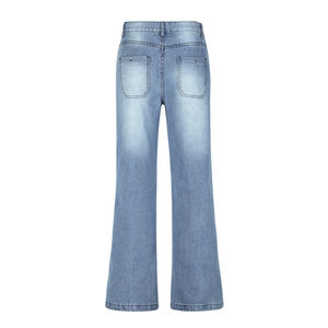 <b>Women's</b> Cotton <b>Women</b> <b>Baggy</b> Loose Fit <b>Jeans</b> With Front And Back Pockets Factory Direct Supplier High Waist <b>Baggy</b> <b>Jeans</b> for <b>Women</b> - Product Image 2