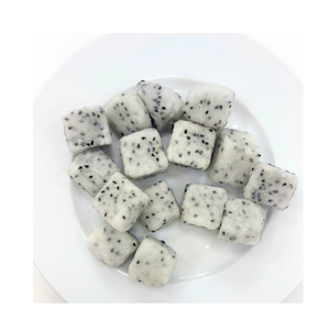 Mélange de cubes et tranches de fruits du dragon congelés Pitaya frais congelé rouge blanc pour boisson et dessert - Product Image 1