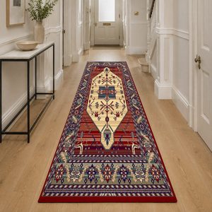 <b>RUGS</b> DEPOT LXDP-0384 Wholesale Red Burgundy Modern Vintage Digital Printed Machine Washable Chenille Area <b>Rug</b> <b>Non</b> <b>Slip</b> - Product Image 5
