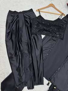 ผ้าไหมซาตินสำหรับผู้หญิงคอลเลคชั่นแบบตะวันตกสไตล์ dhoti - Product Image 6