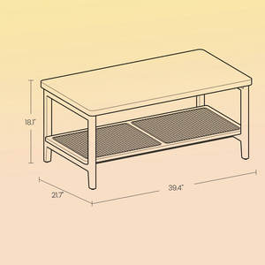 Mesa de centro de bambú de estilo escandinavo DreamCraft, estante de almacenamiento, muebles de sala de estar de origen vietnamita, mesa de té de extremo perfecto para - Product Image 4
