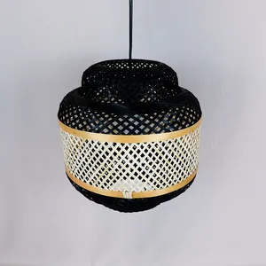 Made In Vietnam - Rural Style Handmade Bamboo Lamp Shade Bamboo Pendant Light Ceiling Light Chandelier