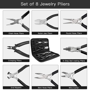 8 מחשבים מיני תכשיטים pipers סט תכשיטים להכנת ערכה עם כלים חיוניים & ציוד איכות פרימיום פליירים עבור עבודות תיקון