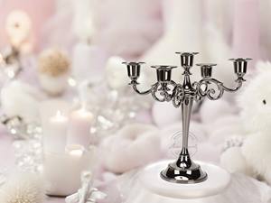 Candelabro de aluminio plateado de 4 brazos con forma de ciervo a buen precio, perfecto para bodas y decoraciones de mesa navideñas - Product Image 5
