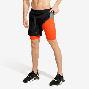 Men's Comfortable <b>Mid</b> Waist Board Shorts Double-<b>Layer</b> Mesh Durable Elastic Lightweight Moisture Wicking Solid Casual Relaxed Fit - Product Image 1