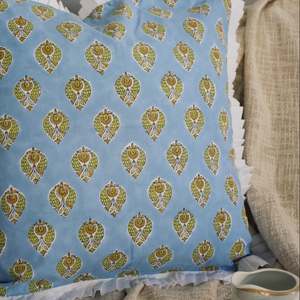 Funda de Cojín de Algodón 100% Orgánico Estampada a Mano, Textiles para el Hogar, para Casa y Hotel, Precio al por Mayor - Product Image 1