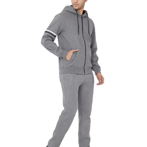 Customized Hooded Solid Fashion Two Piece Fleece Slim Fit Breathable Lightweight 100% <b>Polyester</b> <b>Tracksuits</b> for Men Casual Winter - Product Image 1