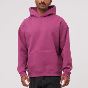 Nouveau fabricant de conception OEM douane vintage essentials boxy sweat à capuche poids lourd surdimensionné sweats à capuche unis pour hommes - Product Image 2
