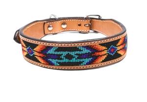 Collar de perro de cuero de alta calidad de lujo, herramientas con cuentas inglesas indias, venta directa del fabricante, accesorio para caminar sostenible para mascotas - Product Image 3