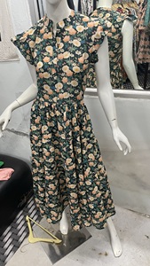 Maxi vestido de fiesta de algodón 100% natural para mujer con bolsillos de verano de manga corta informal - Product Image 4