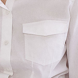 <b>Women's</b> 2024 Summer Casual Long-Sleeved Workwear Early Autumn New Style Simple Double Pockets <b>Shirt</b> Versatile Fashionable - Product Image 3