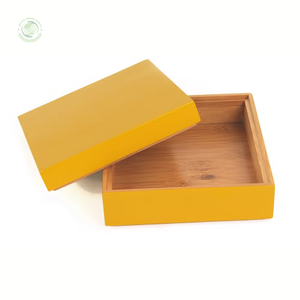 กล่องเก็บของไม้ไผ่เคลือบพร้อมฝาปิดทำจากไม้ไผ่เป็นมิตรกับสิ่งแวดล้อมของตกแต่งโต๊ะในบ้านจากเวียดนาม - Product Image 4